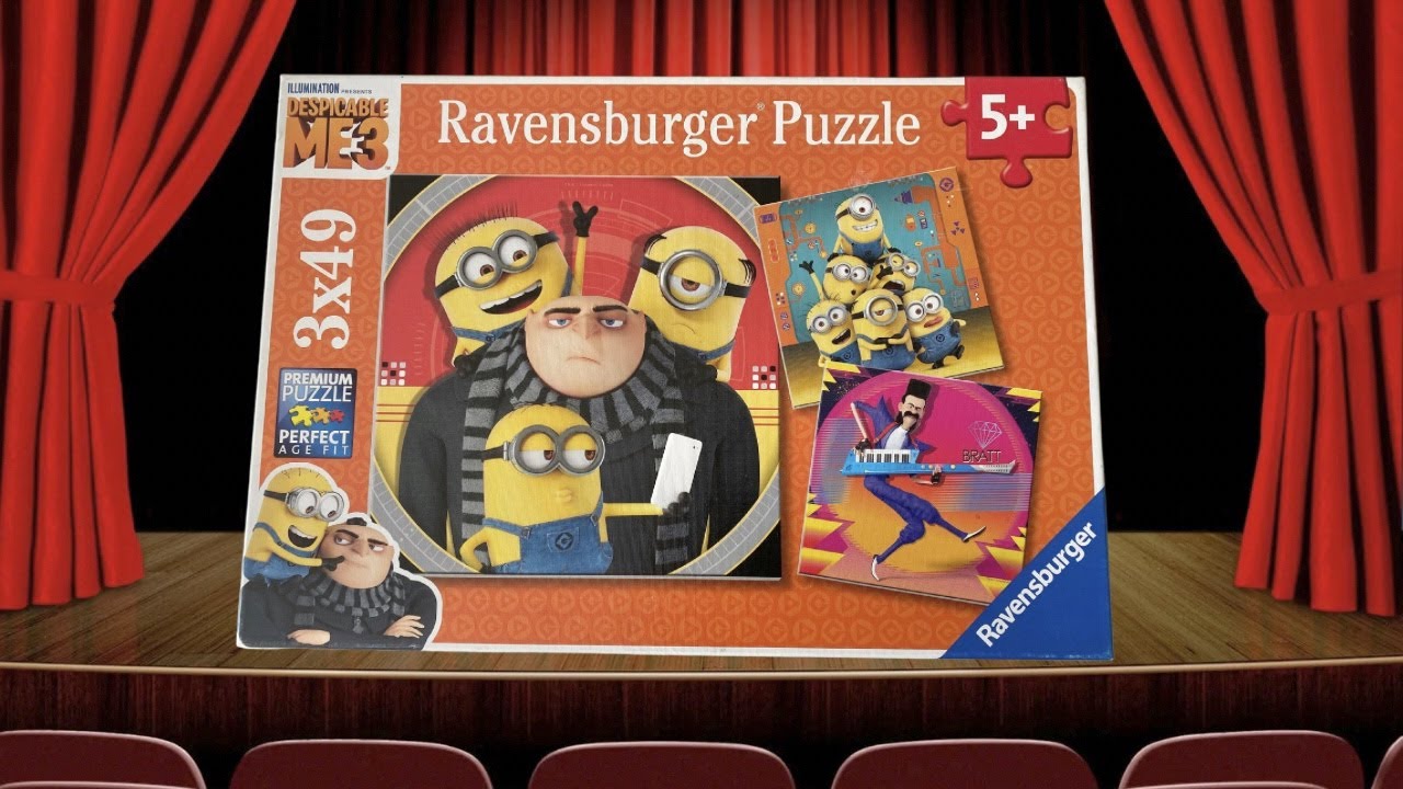 Building Minions Jigsaw Puzzles 3x 49 pieces and Playing with Toys.