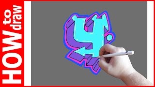 Как нарисовать граффити буквы, Ч № 1