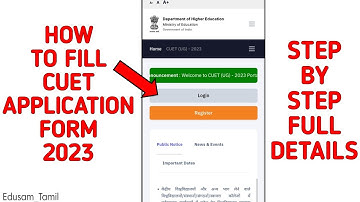How to fill CUET Application Form 2023 | Step-by-Step | CUET Latest Updates 2023 | Edusam Tamil