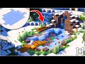 Minecraft Landscaping ► Frozen Pond With Waterfall Tutorial