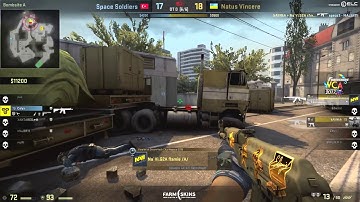 kalinka T resolves the 2vs2 post plant situation with 2 M4A4 kills bombsite A   including 1vs1 clutc