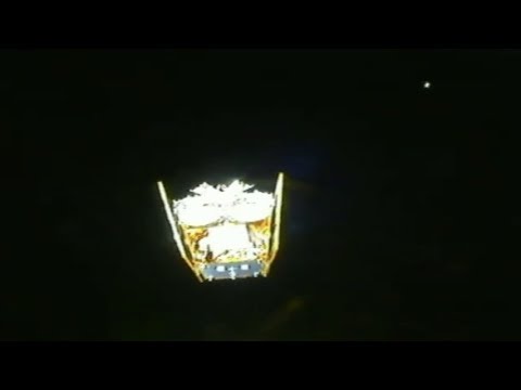 Onboard camera view of OneWeb F6 satellites separation