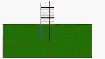 Dynamic Soil-Structure Interaction of a 7-story building (without piles / with piles)