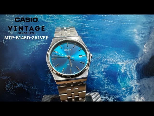 Casio MTP-B145D-2A1VEF Collection Blue Dial Stainless Steel Watch 