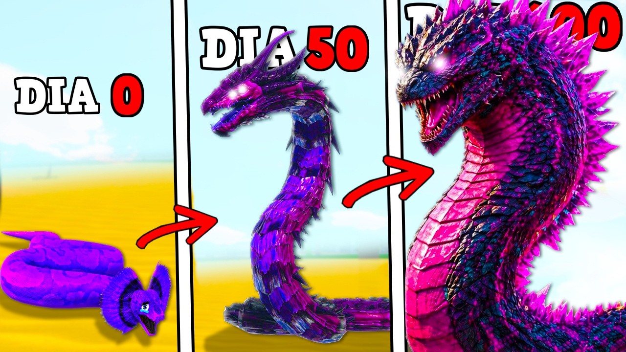 EVOLUI PARA GIGANTE SERPENTE GODZILLA ROSA PARA ME VINGAR!