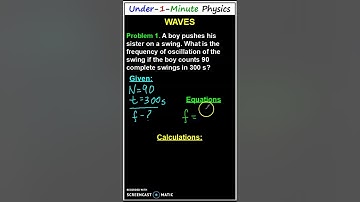 How To Solve Problems on WAVES: Frequency - 2 Fast & Easy with Under-1-Minute-Physics #shorts