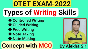 Types of Writing Skills (Concept with MCQ) /English Pedagogy/JT TGT OTET OSSTET CHT/Alekha Sir