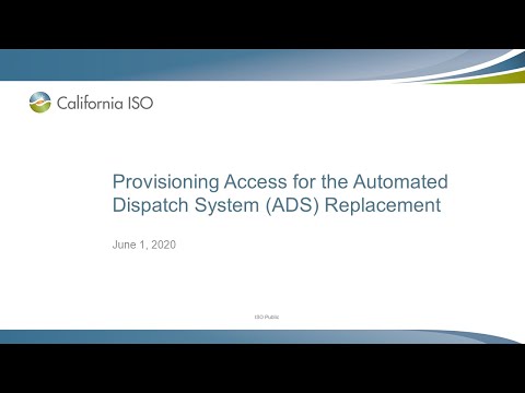 Jun 1, 2020 - Provisioning Access for Automated Dispatch System Replacement Meeting