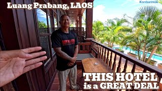 Staying in fancy hotel and eat good food in Luang Prabang, Laos. 