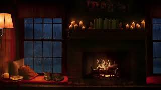 Звук костра камина и дождя за окном для сна  Rain and Fireplace Sounds at Night 8 Hours for Sleeping