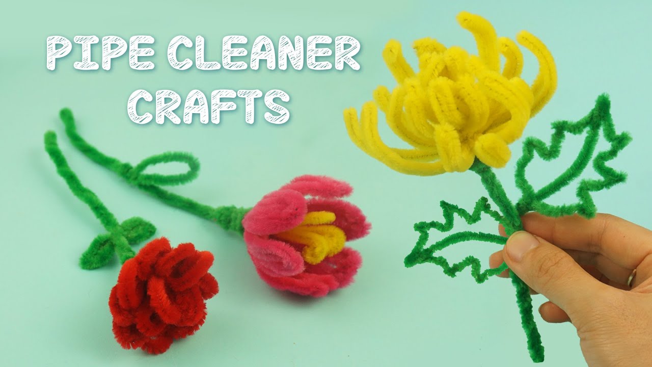 3 Amazing Flowers with PIPE CLEANER