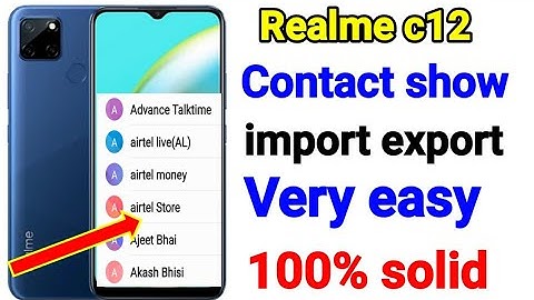 Realme C12 Contact show setting import export // how to show Contect import export Realme C12