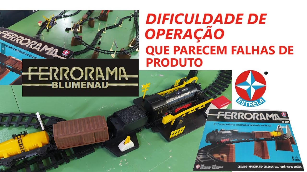 FERRORAMA ESTRELA - DIFICULDADES DE OPERAÇÃO COM O FERRORAMA XP500S QUE PARECEM ERRO DO PRODUTO