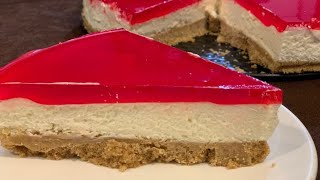 تشيز كيك بالجلي بطريقة بتنافس المحلات خطوه بخطوه من ألذ واطيب الوصفات .  The best cheesecake