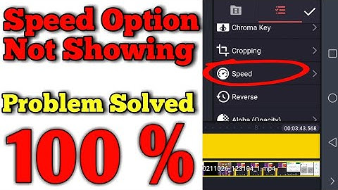 Speed control option in KineMaster | Speed control not showing | Technical Jani