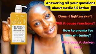 Medix 5.5 vitamin C & tumeric body lotion review/the best body lotion for a brighter & glowing skin✨ screenshot 5