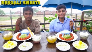 Bengali Desserts Thali Eating Challenge | Indian Sweets Competition | Food Challenge