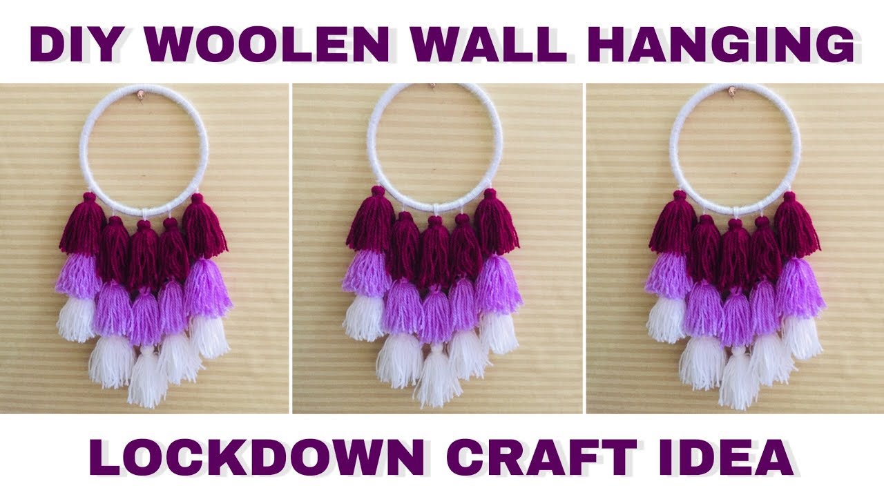 Diy Woolen Wall Hanging Diy Home Decor Idea Diy Lockdown Special