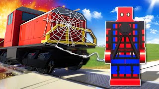 Can SPIDER MAN Stop a Lego Train?!  Brick Rigs Gameplay