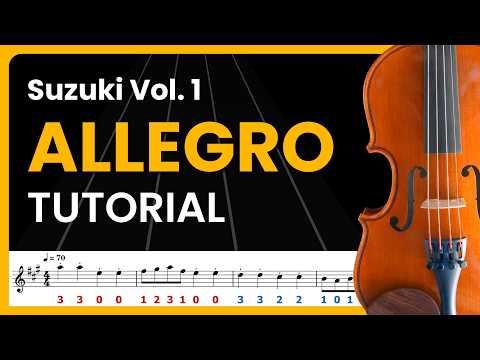 How to play Allegro from Suzuki Vol. 1 on the Violin