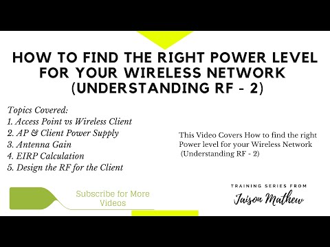 How to find the right Power level for your Wireless Network  (Understanding RF - 2)