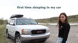 The first night ALONE in my SUV camper conversion