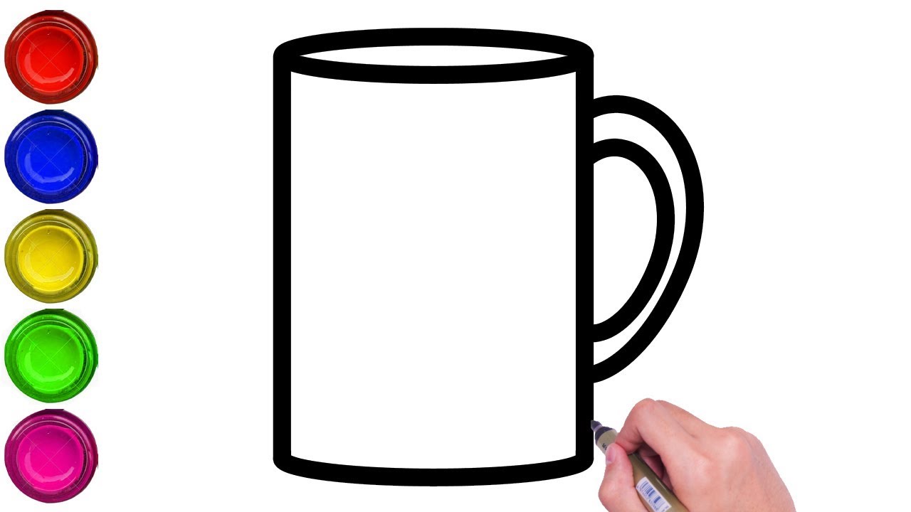Creative Sketch Drawing Of A Cup for Kindergarten