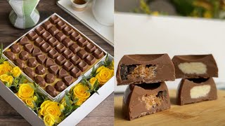 شوكولاتة العيد ( المناسبات ) ب 4 حشوات مميزة ولذيذة / Eid Chocolate 🎉🎈 ١٥ ثانية