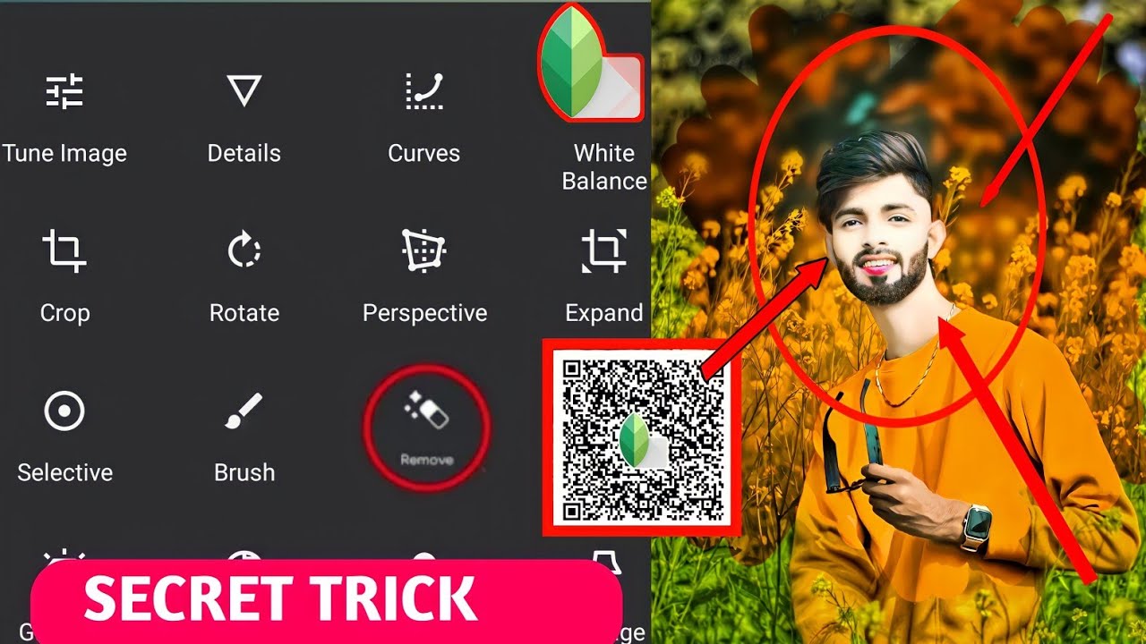 Snapseed QR Code EdiTing Trick 😱 Only 3 Step Photo Editing Tutorial 2024 Photo Editing YouTube