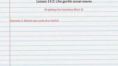 Graphing the sine function with horizontal dilation