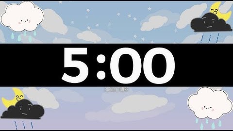 5 Minute Countdown Timer Rainy Day Weather for Kids! (with Music)