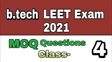 btech lateral entry Leet exam MCQ 10 questions Video 04