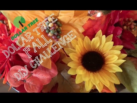 Dollar Tree Fall DIY Decor Challenge 2017: Fall Candle Centerpiece