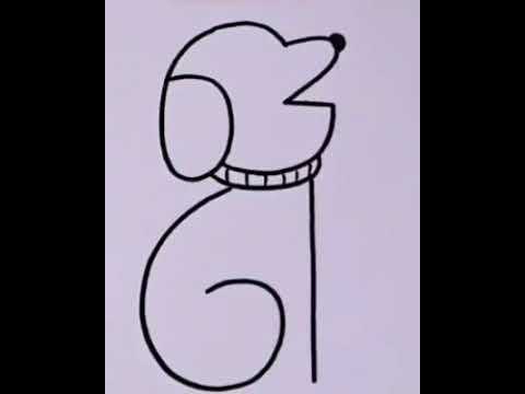 How To Draw Dog Using Numbers 6 And 2 Youtube