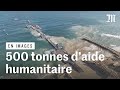 Gaza  les premiers chargements daide humanitaire dchargs sur la jete provisoire