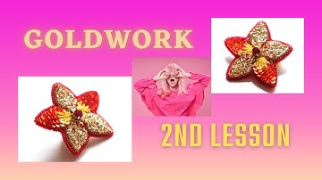 Goldwork Embroidery Tutorial For Beginners | Flower Embroidery DIY