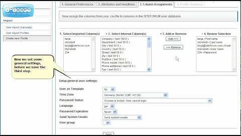 SITEFORUM Import Manager (EN) - Video Workshop