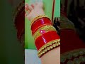 Red Chuda Set ❤️ Beautiful Bangles Look 😍 | No Copyright Music 🔥 #shorts