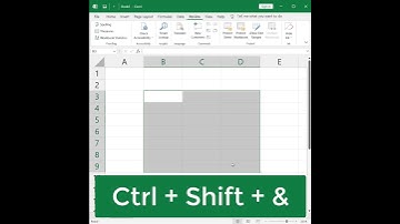 Outside Border Shortcut key in Excel #short