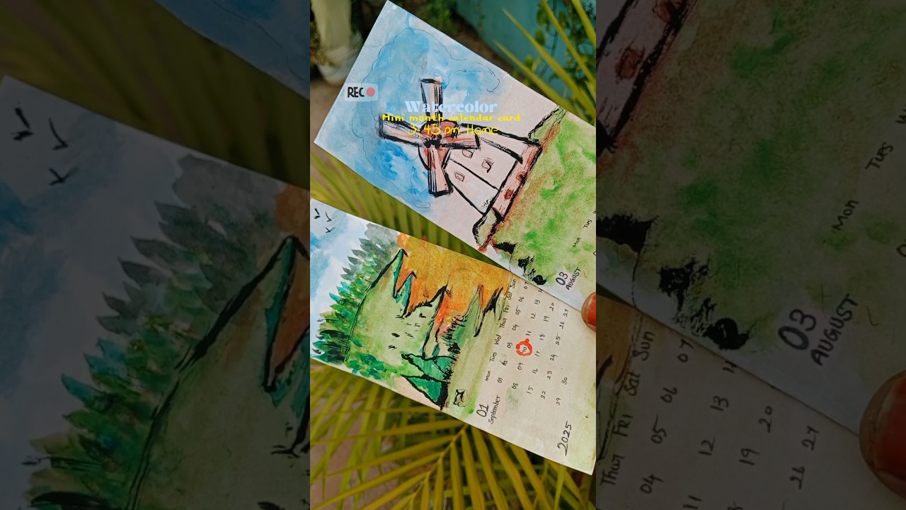 Mini month cards📆✨bookmark💡