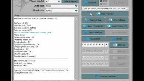 LG A271 Write Firmware with Octoplus Box