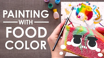 What happens if you put food coloring in paint?
