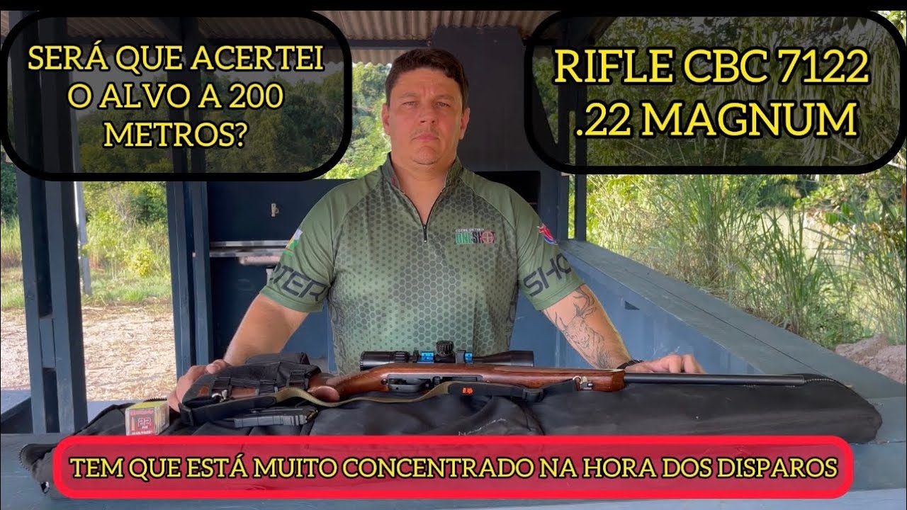 200 metros??? Vejam Rifle cbc 7122 Magnum, me surpreendeu essa ...