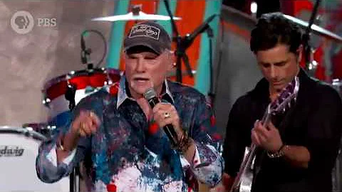 The Beach Boys perform a medley of their hits with John Stamos and Jimmy Buffett