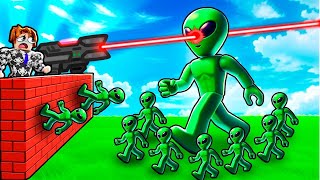 ALIENS MULTIPLICAMSE INFINITAMENTE PARA DESTRUIR MINHA BASE ENTÃO COMPREI AS MELHORES ARMAS! ROBLOX