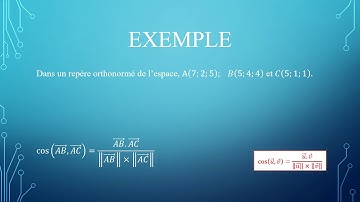 03 Calculer un angle dans l’espace avec le produit scalaire