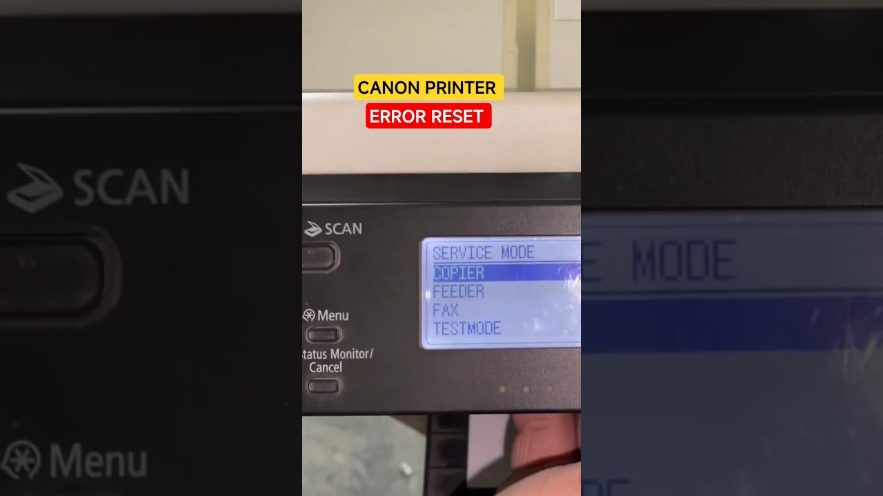 HOW TO CLEAR ERROR CODES IN CANON PRINTER #printer #printingsolution #printerplus #copier #canon