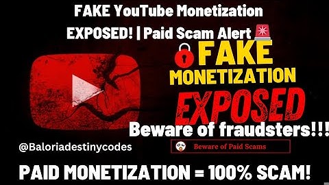YouTube channel monetization fake claims||Scam alerts||Online frauds||