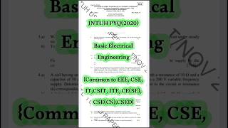 Basic Electrical Engineering JNTUH PYQ 2020 | CSE, EEE, IT &amp; More