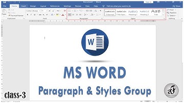 MS Word Paragraph & Styles Group | Class - 3 | Home Tab Groups | MS Office | Urdu/Hindi | Apna Fahad